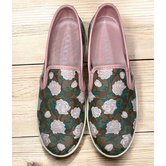 Coach FG1892 Slip On Shoes in Camo/Rose Print – Size 9.5B - Picture 7 of 7